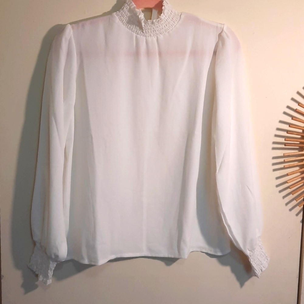 Shein Flowy Boho Sheer Romantic Top